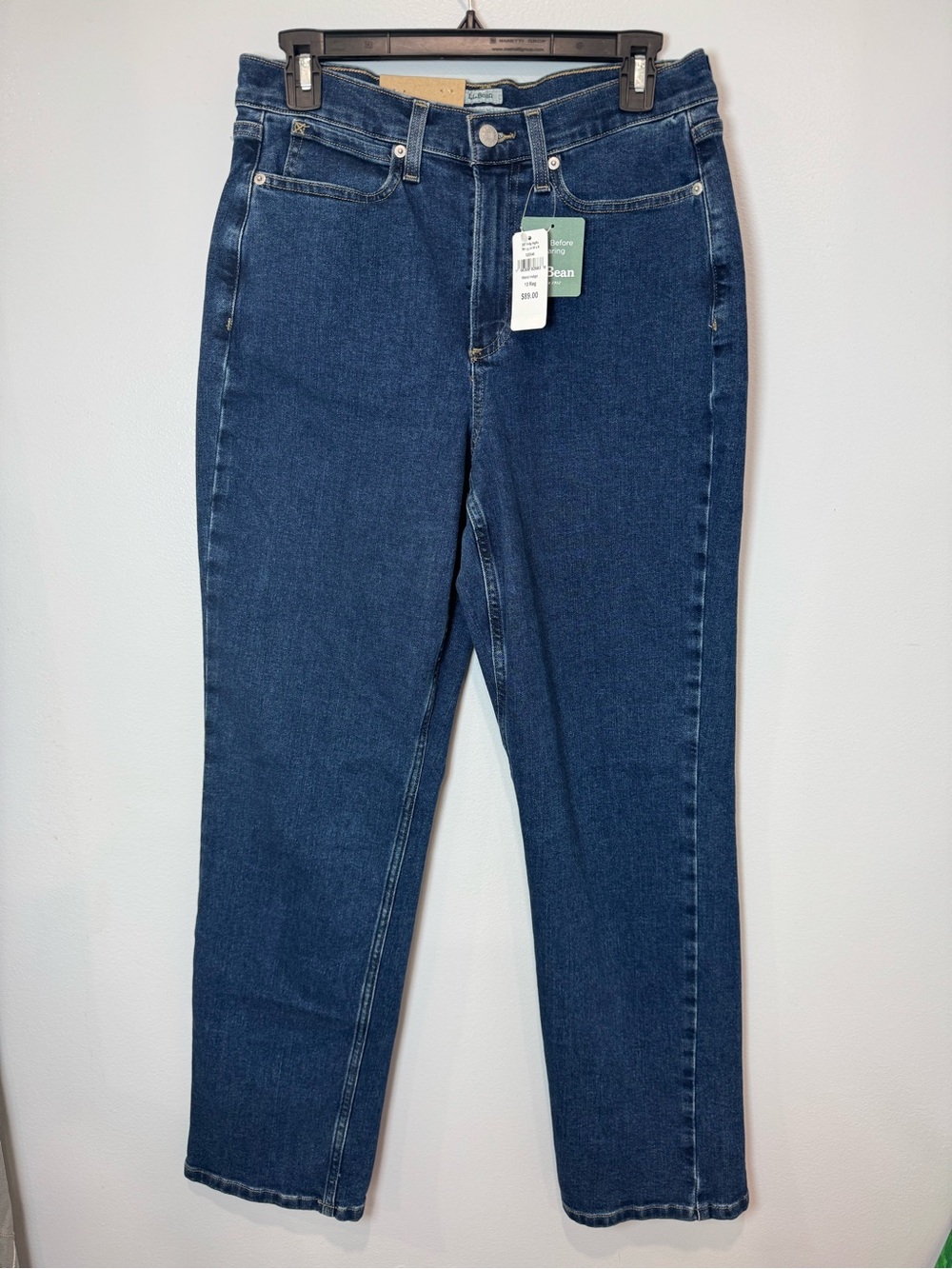 L.L. Bean Women's 207 Vintage High-Rise Straight Leg Jeans Indigo 10Reg NWT - Picture 1 of 14